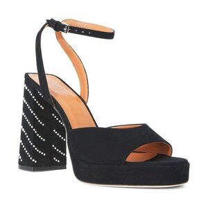 $500 STAUD Solange JEWEL Ankle Strap Platform Sandal COSMIC WAVE BLACK 39 (MF2)